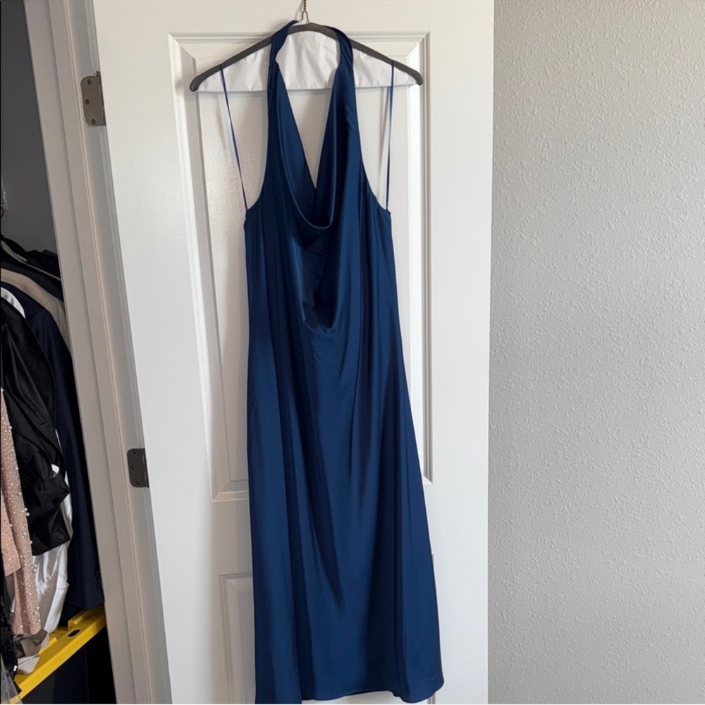 Banana Republic Deep Blue Backless Dress